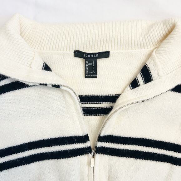 Striped Half-Zip Knit Sweater - Picture 5 of 5